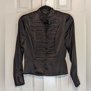 5/$25 Jones New York Brown Button Up Blouse